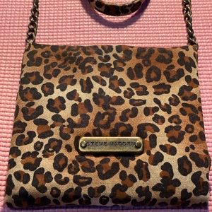 Steve Madden Suede Cheetah Crossbody Bag